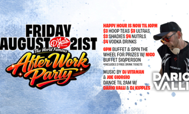 Friday The World Famous After Work Party 6PM Buffet & Spin The Wheel! Extended Happy Hour til 10PM  at Night DARIO VALLI