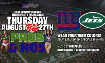 Frank Sementa’s Famous Theme Party Ladies Night This Week! Giants Jets NFL Pro’s and Hos!