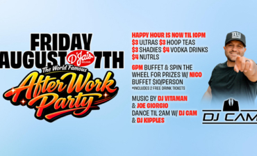 Friday The World Famous After Work Party 6PM Buffet & Spin The Wheel! Extended Happy Hour til 10PM  at Night DJ CAM