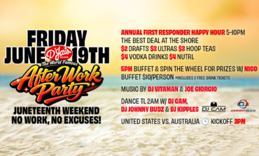 Friday The World Famous After Work Party 5PM Buffet & Spin The Wheel! at Night DJ Johhnny Budz, Kipples & CAM